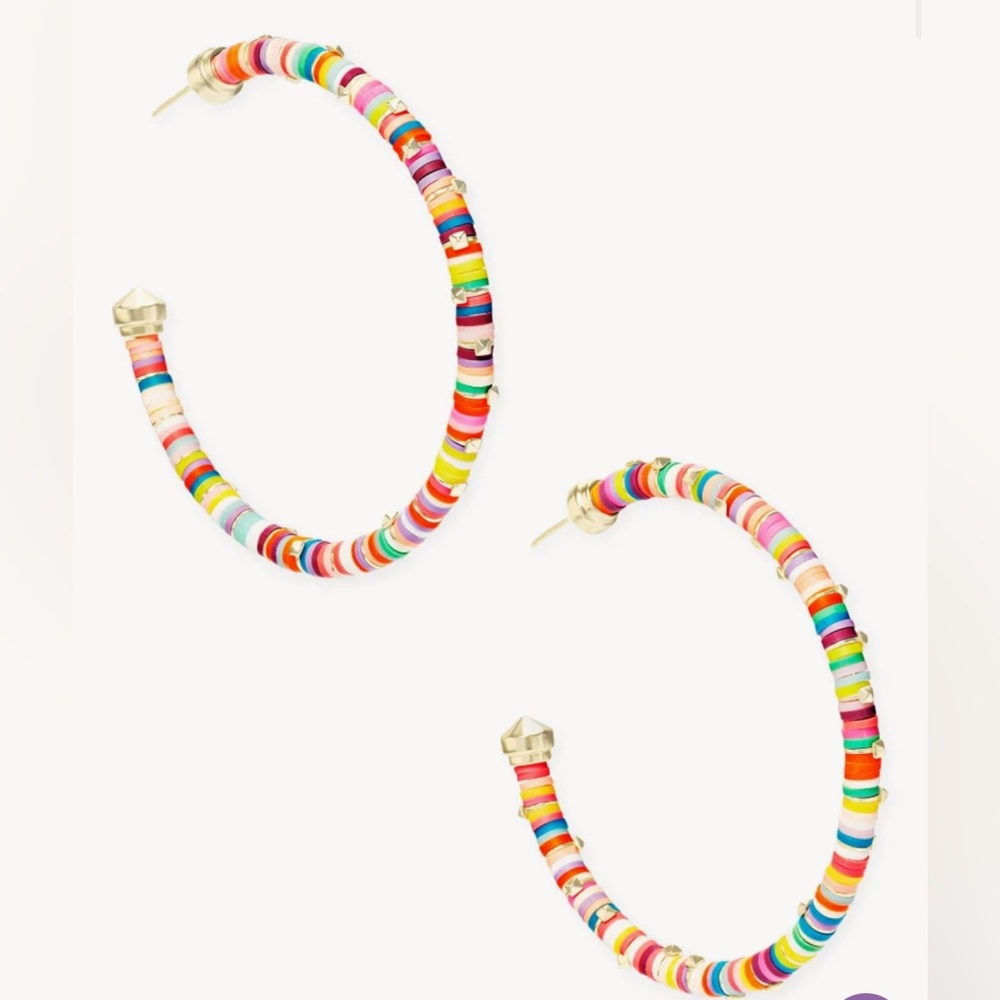 Kendra Scott Reece beaded hoop earrings - gold like new